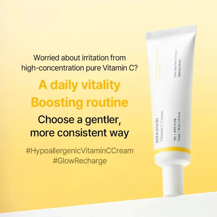 mixsoon vitamin c cream 30ml daily gentle moisturiser