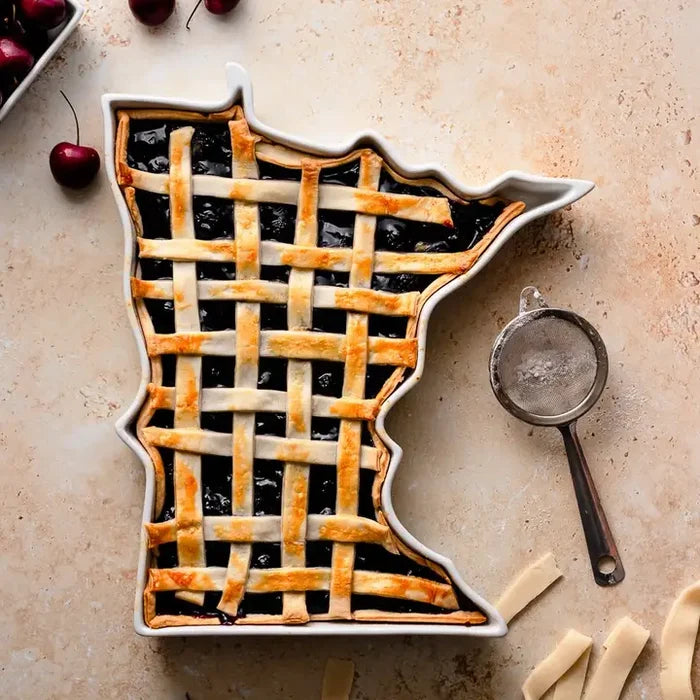 MN White Ceramic Dish