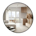 Modena Round Wall Mirror Black 90cm