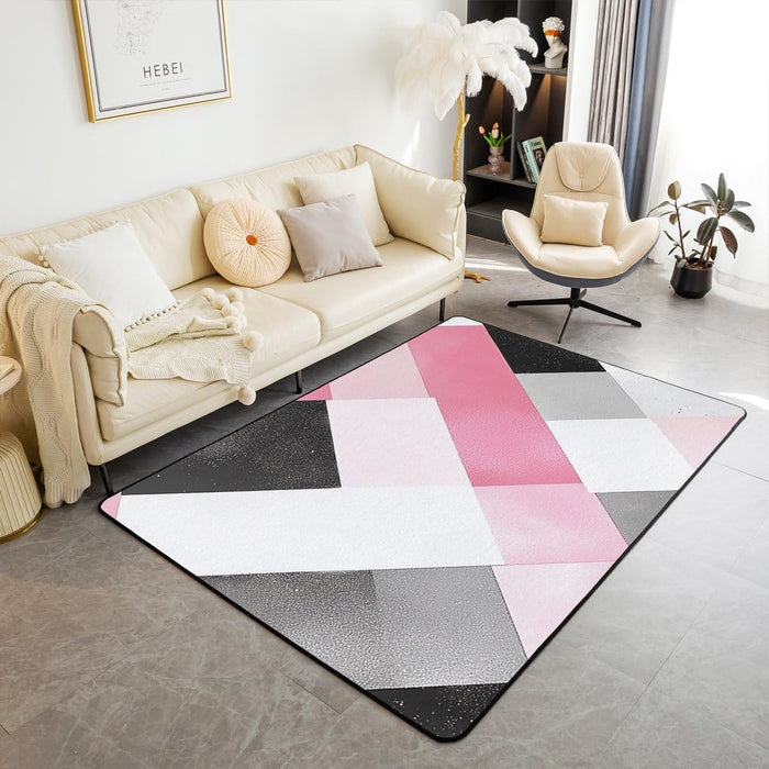 Modern Abstract Geometric Living Room Area Rug