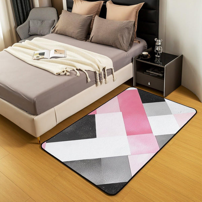 Modern Abstract Geometric Living Room Area Rug