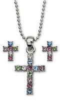 Multi-color Necklace & Earrings set