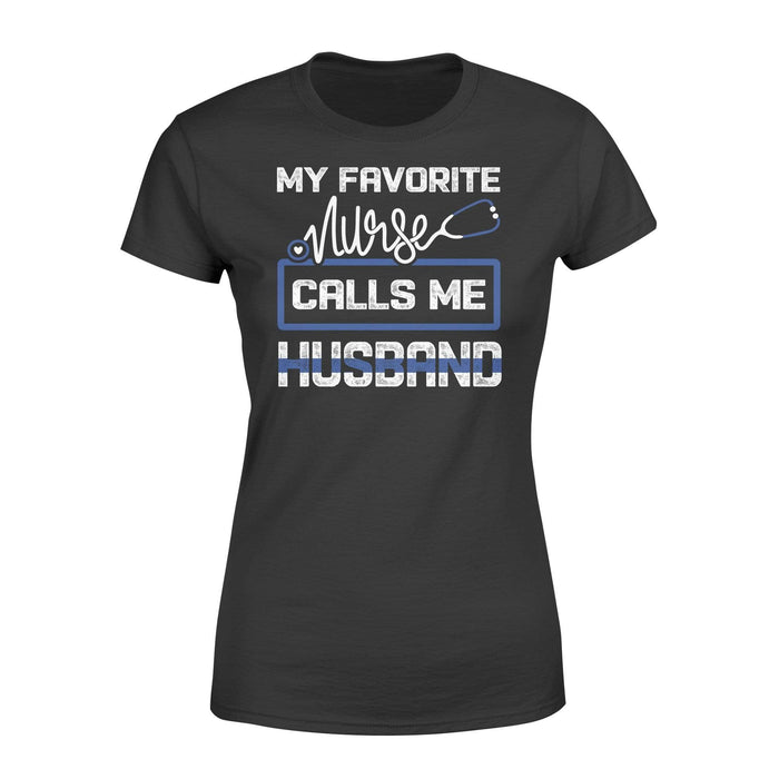 Apparel XS / Black My Favorite Nurse Calls Me - Police Shirt - Standard Women's T-shirt