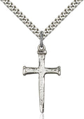 Nail Cross medal 00851, Sterling Silver