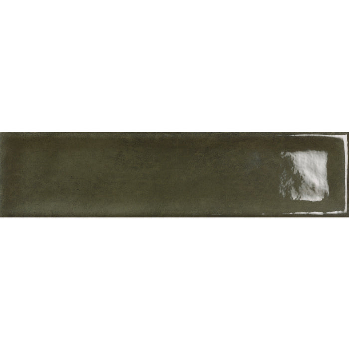 Nara Olivia Green 7.5 x 30cm Gloss White Body Wall Tile - 0.59sqm perbox