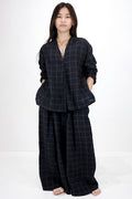 Neirami Wide Linen Trousers in 'Ardesia' P204LN