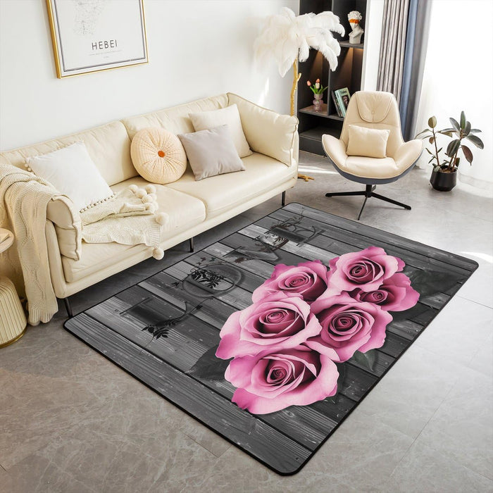 Neon Gradual Geometrical Washable Area Rug
