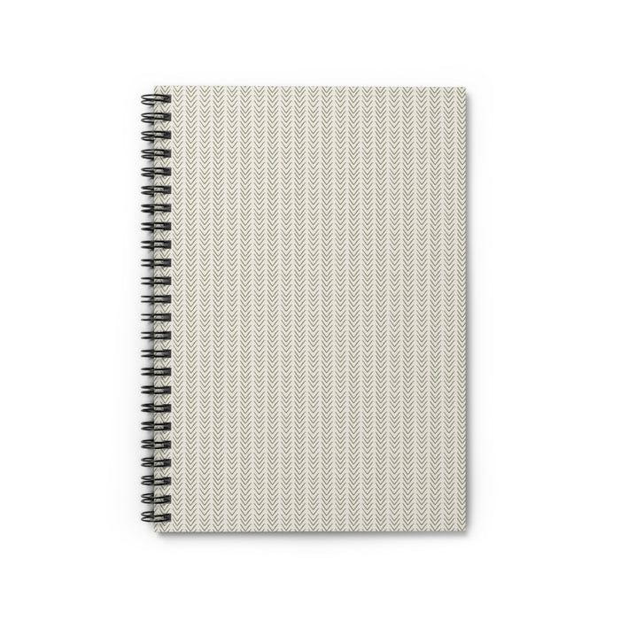Neutral Knit Pattern Spiral Notebook — Ruled Journal for Notes & Everyday Planning
