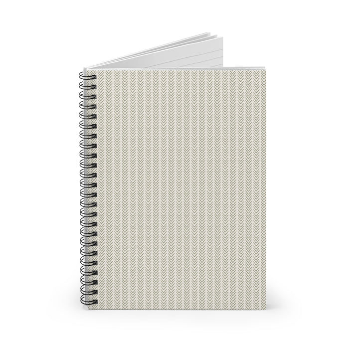 Neutral Knit Pattern Spiral Notebook — Ruled Journal for Notes & Everyday Planning