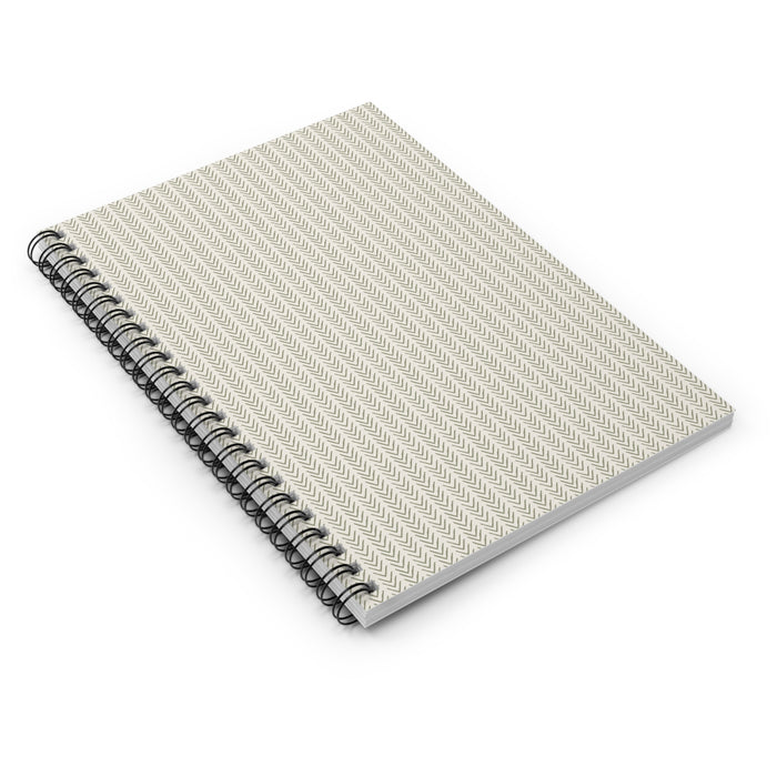 Neutral Knit Pattern Spiral Notebook — Ruled Journal for Notes & Everyday Planning