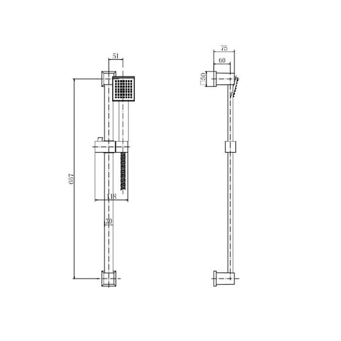 Niagara Observa Deluxe Square Slide Rail Kit