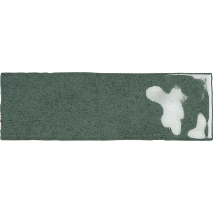 Nolita Verde Green 6.5 x 20cm Gloss Porcelain Wall Tile-0.36 sqm perbox