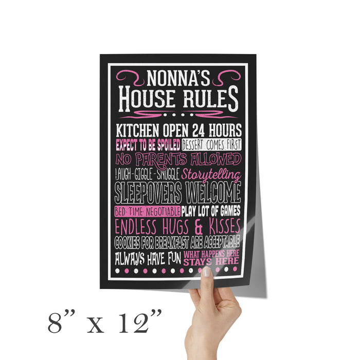 Nonna's House Rules Poster