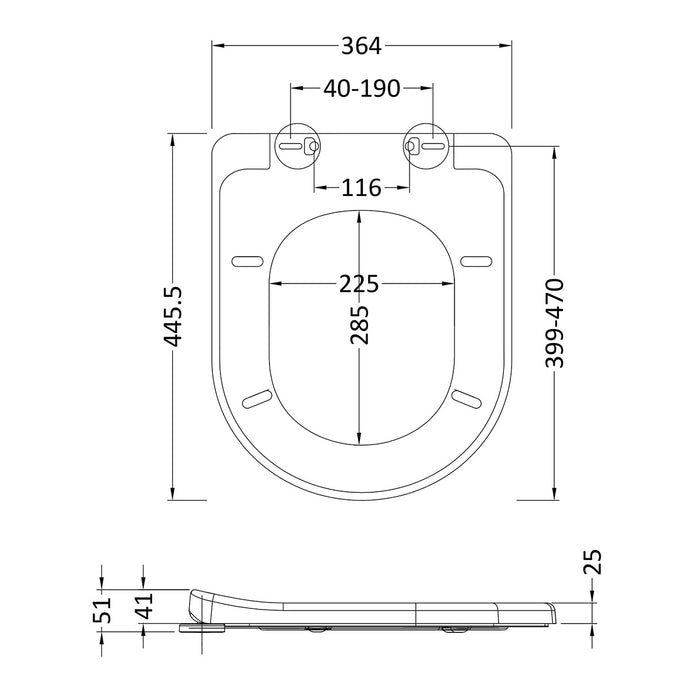 Nuie Luxury Soft Close Toilet Seat