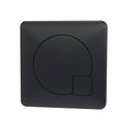 Nuie Square Dual Flush Black Push Button - Black