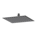 Nuie Square Fixed Head 200mm - Brushed Gun Metal
