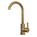 Olona Kitchen Mixer Tap with Swan Neck & Swivel Spout - Gold Finish