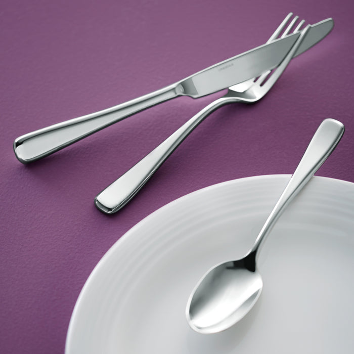 Oneida T936FDEF Perimeter 7 1/4" 18/10 Stainless Steel Extra Heavy Weight Salad Fork - 12/Pack