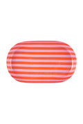 Orange + Pink Striped Summer Tray - Small