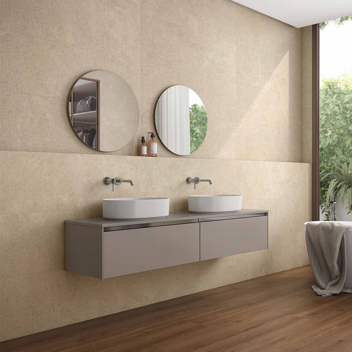 Ostuni Beige Suite Decor 30 x 90cm Matt Rectified White Body Wall Tile - 1.08sqm perbox