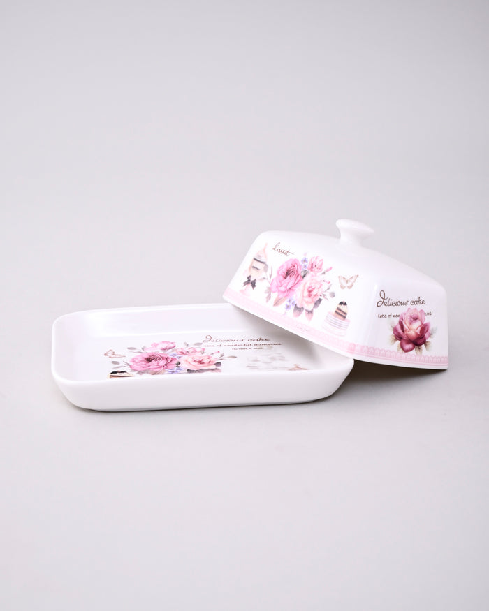 Parisian Rose Café Butter Dish