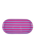 Pink + Blue Striped Summer Tray - Large