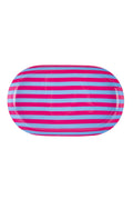 Pink + Blue Striped Summer Tray - Small