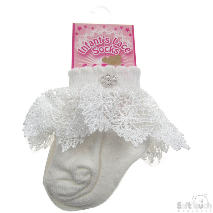 PLAIN LACE SOCKS: S33-CR