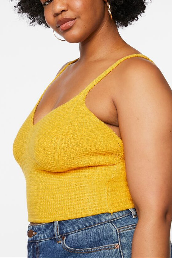 Plus Size Sweater-Knit Cropped Cami