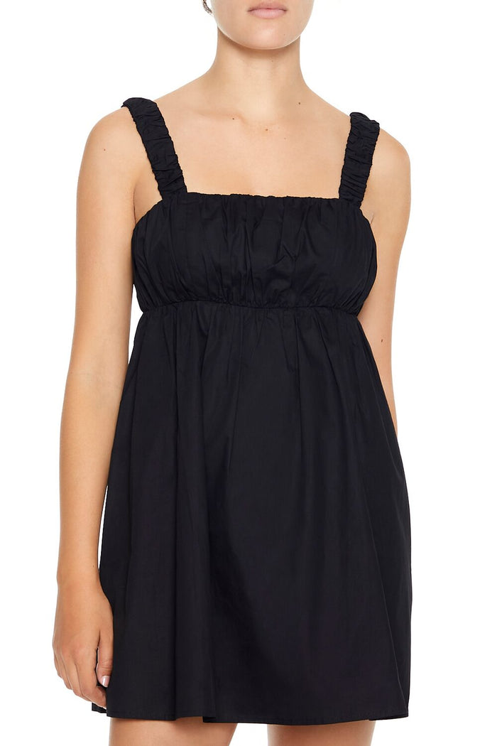 Poplin Babydoll Mini Dress