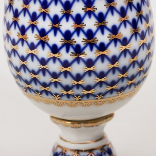 Porcelain/Lomonosov Easter Egg"Cobalt Net"
