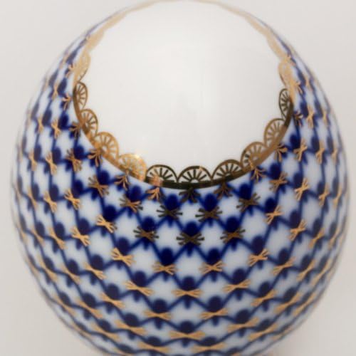 Porcelain/Lomonosov Easter Egg"Cobalt Net"