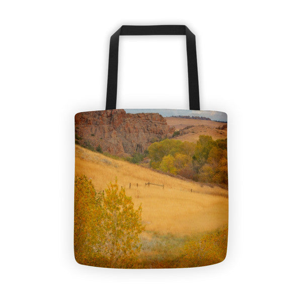 Powder River Fence Tote bag