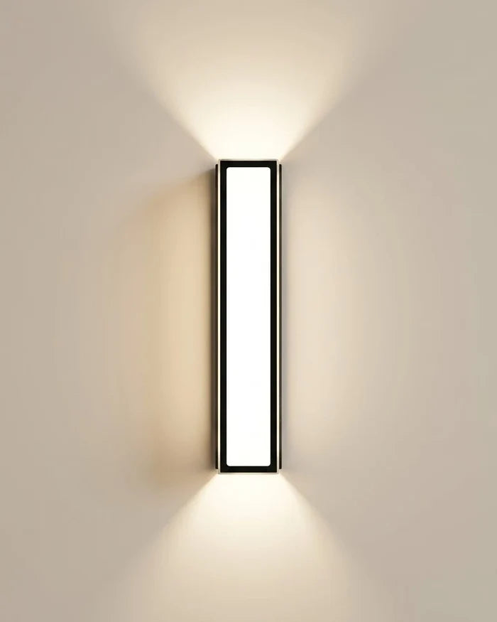 Rectangular Shadow Cast Outdoor Wall Light