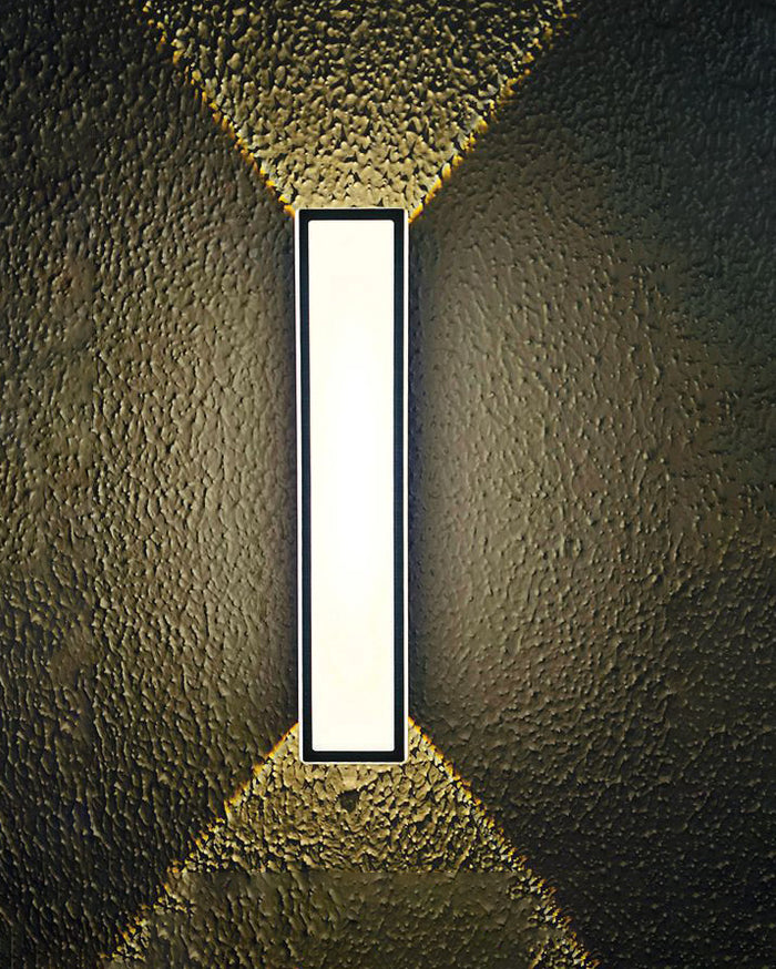 Rectangular Shadow Cast Outdoor Wall Light