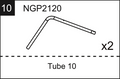 Replacement Part 2 (TWO) NGP2120 Tube 10 (Pair)
