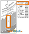 Replacement Part NBP1045 8 Inch Vertical 52"