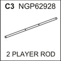 Replacement Part NGP62928 2 Player Rod for Fullerton
