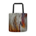 Retro Sunlight and Grey Tote bag