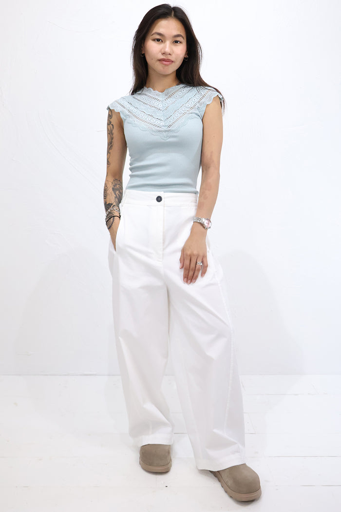 Rosemunde Silk Lace Vest Top