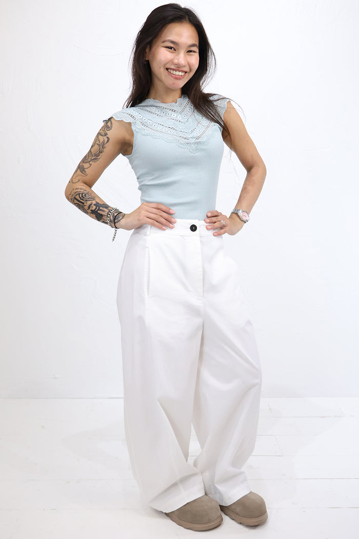 Rosemunde Silk Lace Vest Top