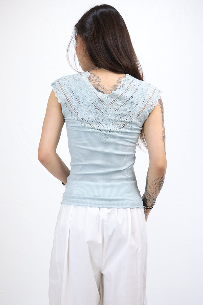 Rosemunde Silk Lace Vest Top