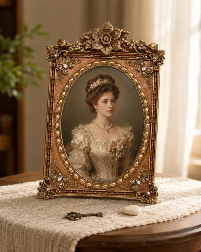 Royal Blossom Oval Photo Frame
