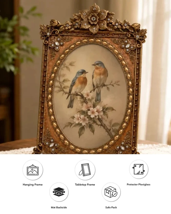 Royal Blossom Oval Photo Frame