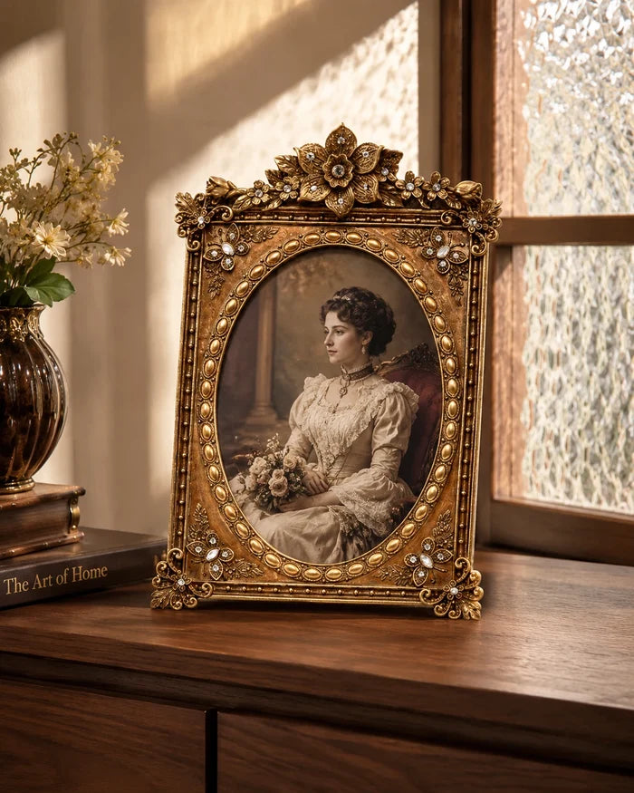 Royal Blossom Oval Photo Frame