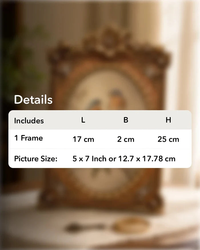 Royal Blossom Oval Photo Frame