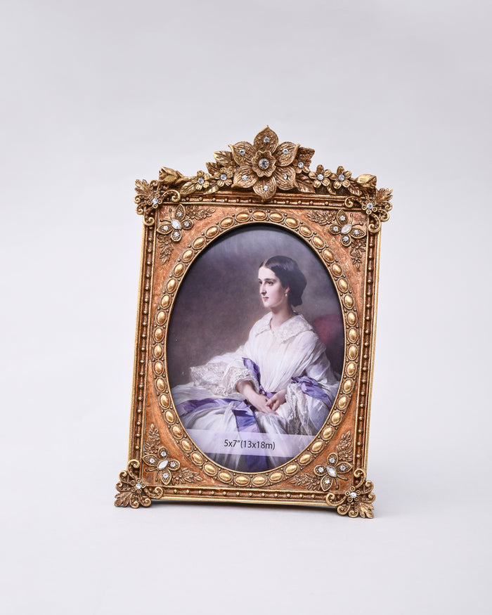Royal Blossom Oval Photo Frame