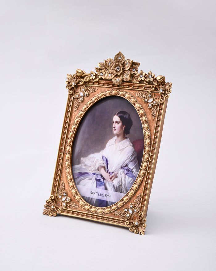 Royal Blossom Oval Photo Frame