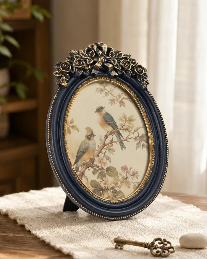 Royal Blue Oval Photo Frame