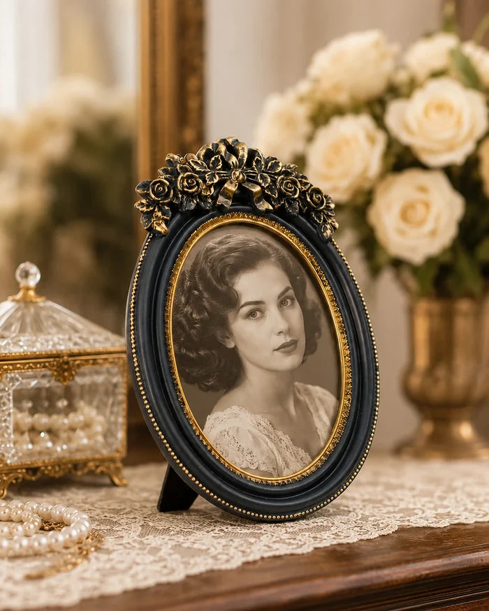 Royal Blue Oval Photo Frame